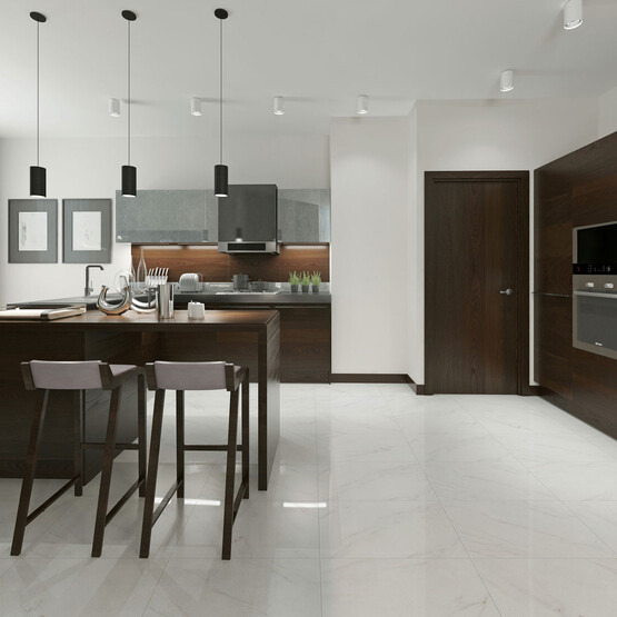 Ege Seramik Calacatta 60x60 cm Beyaz Tam Parlak 1 Kutu=1,35 m2