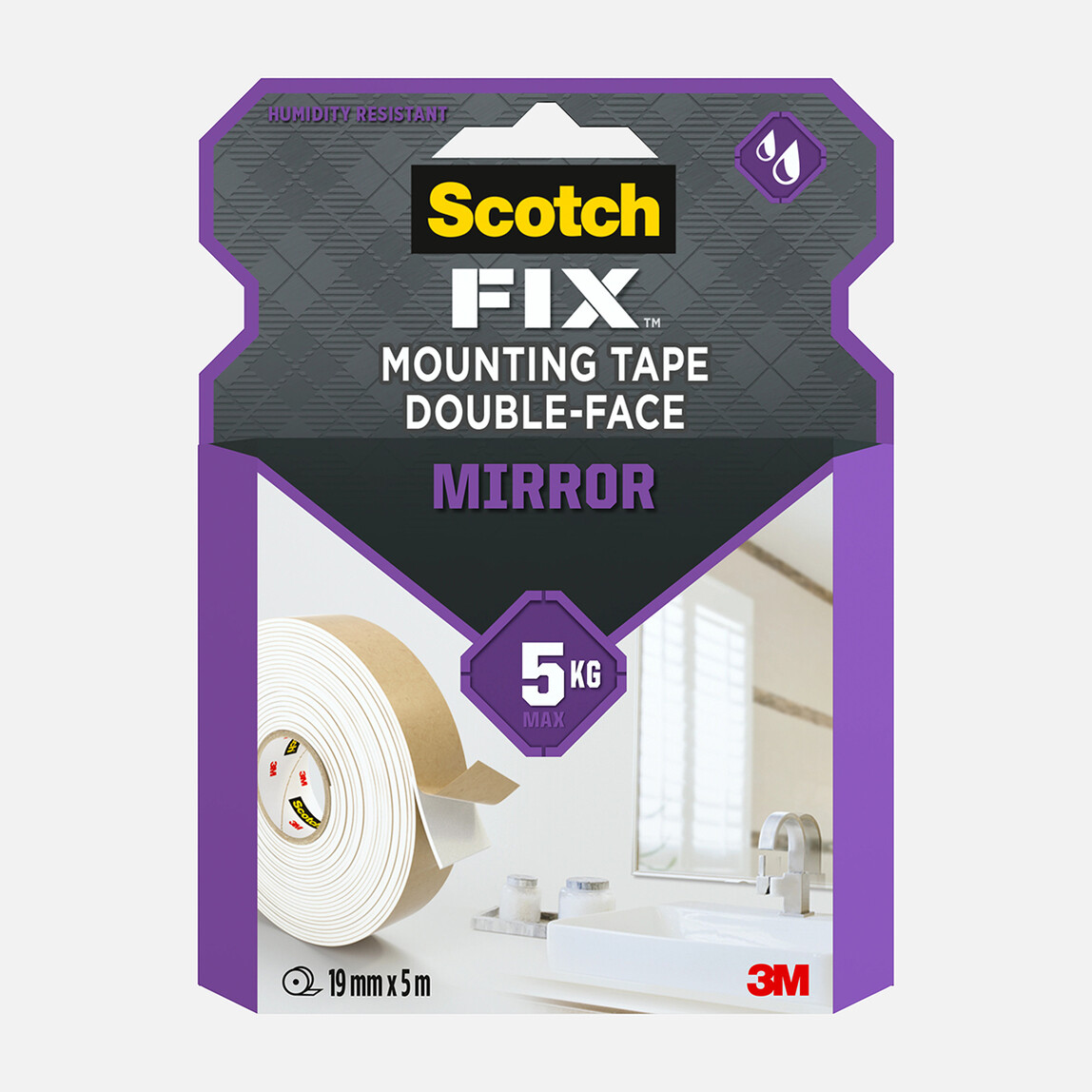    Scotch Banyo-Ayna Montaj Bandı Scotch 19mm x 5m  