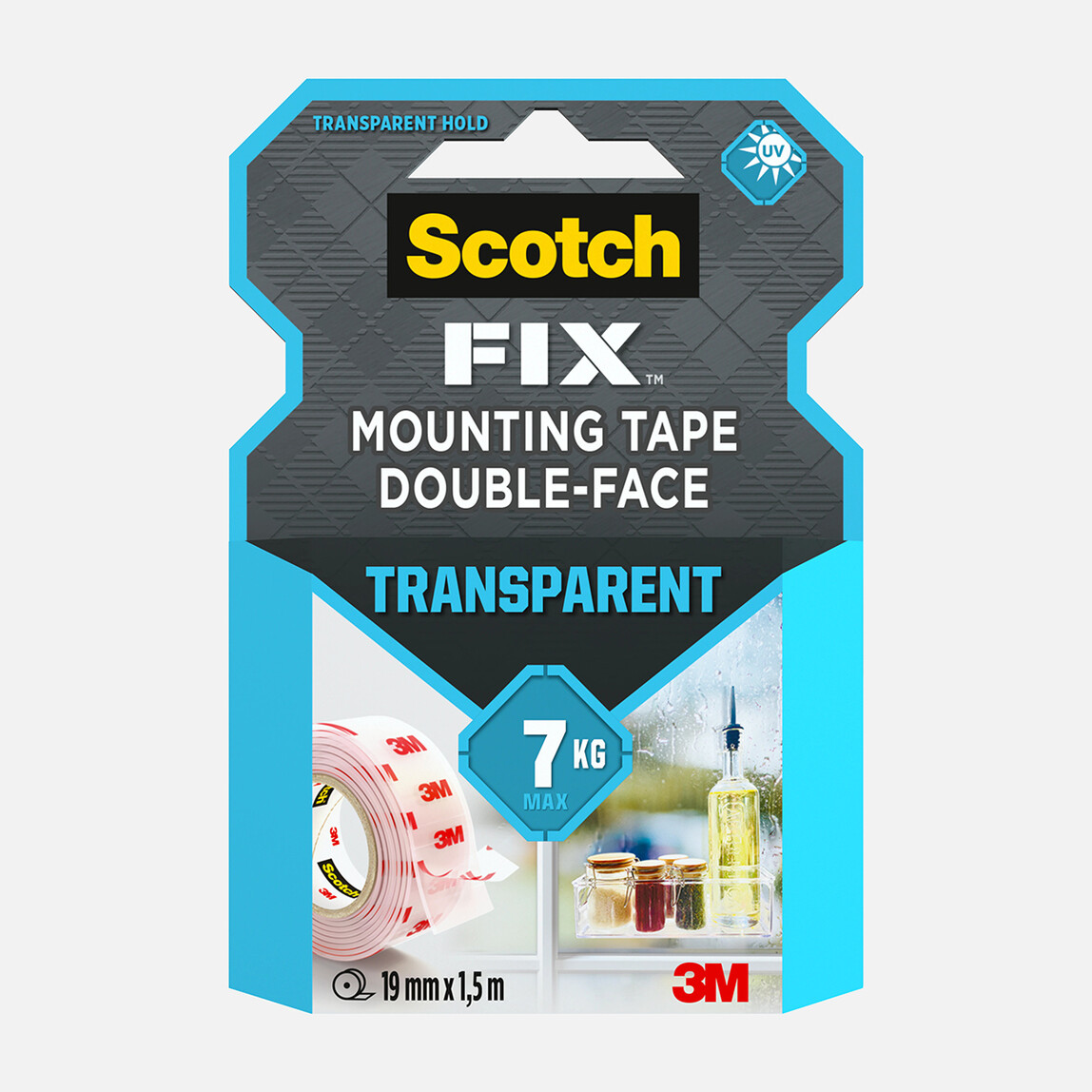    Scotch Şeffaf Montaj Bandı Scotch 19mm x 1,5m  