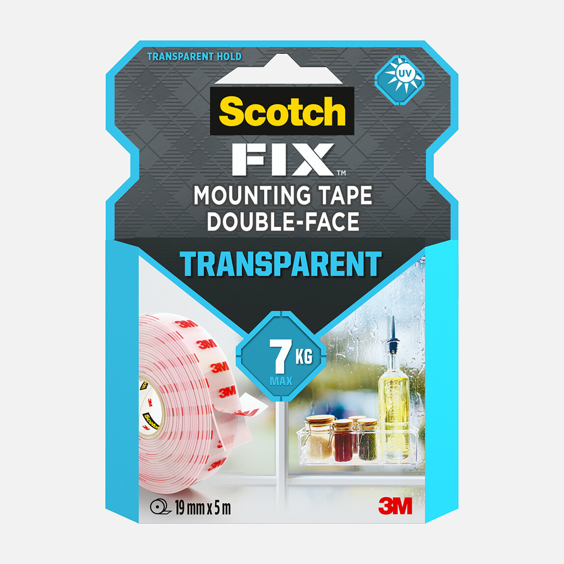    Scotch Şeffaf Montaj Bandı Scotch  19mm x 5m  