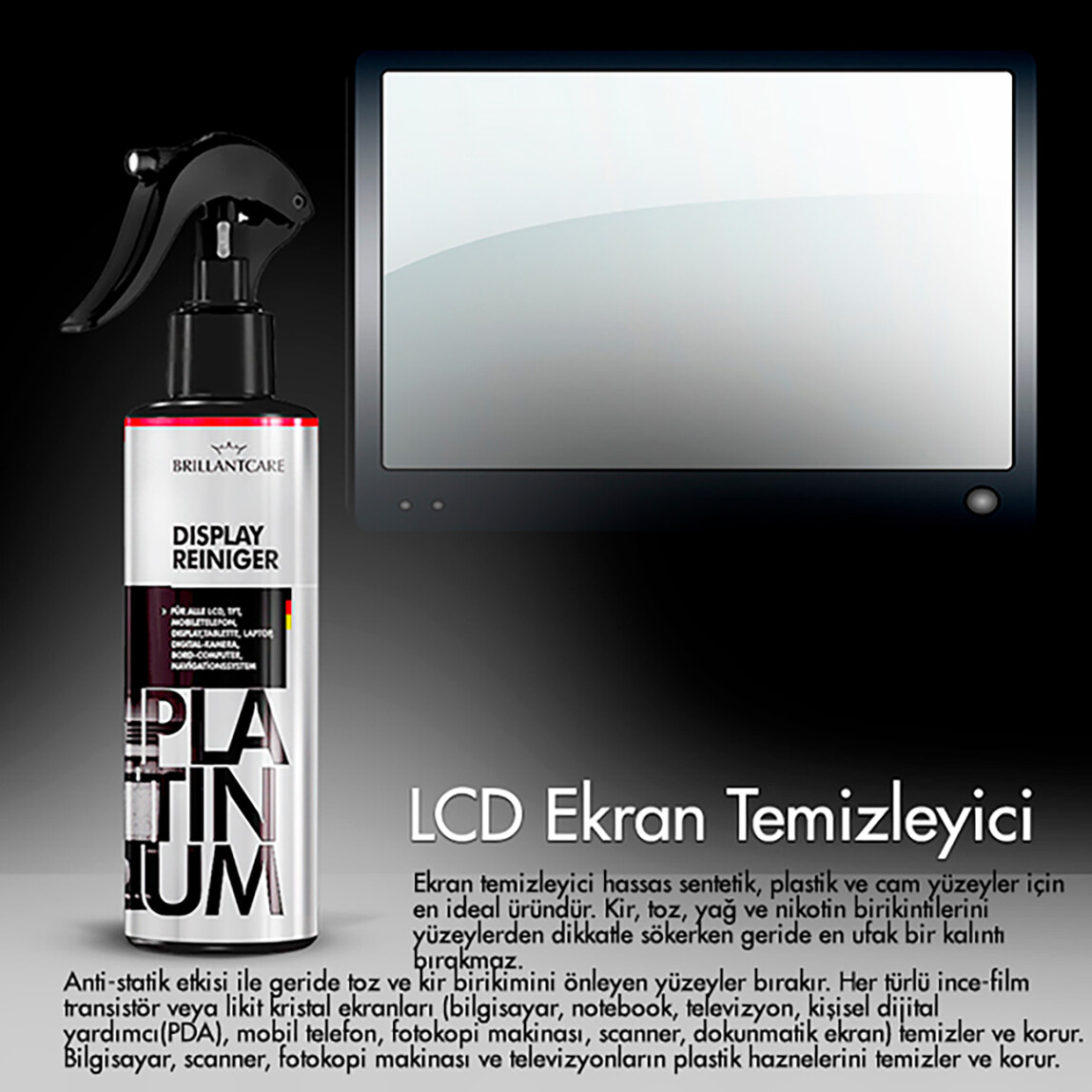    Brillantcare Platinum Display Reiniger(Lcd,Tft,Navigasyon) Temizleyici 200 ml  