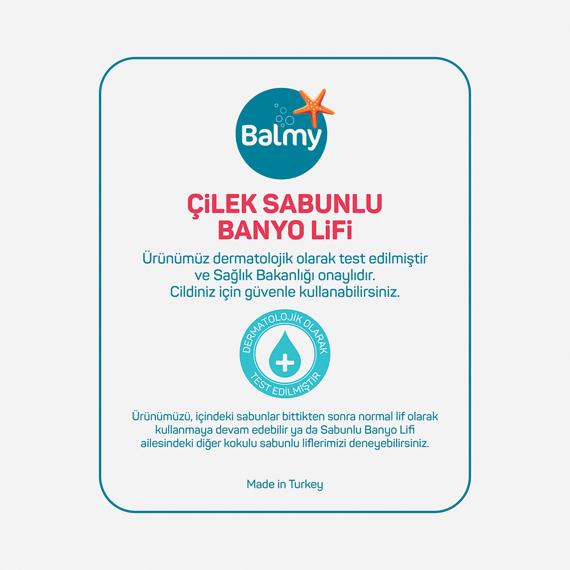    Balmy Çilek Sabunlu Banyo Lifi 