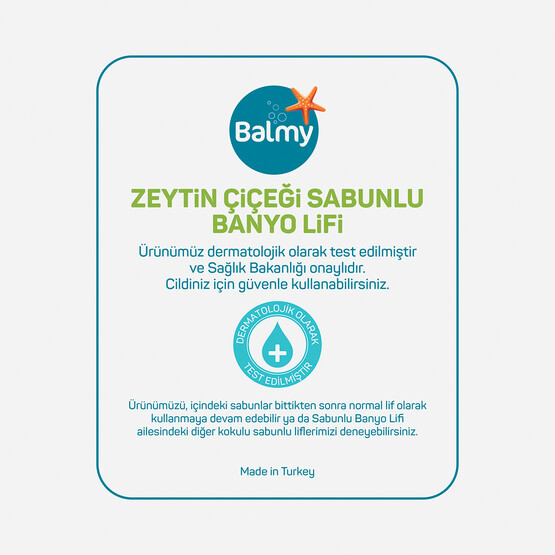 Balmy Zeytin Çiçeği Sabunlu Banyo Lifi