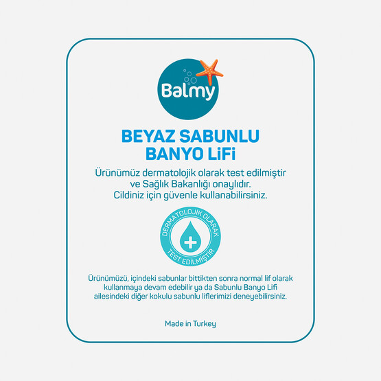 Balmy Beyaz Sabunlu Banyo Lifi