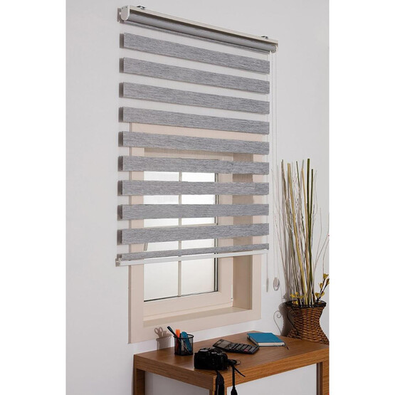 Linadora Bambu Polyester 70x200 cm Zebra Stor Gri