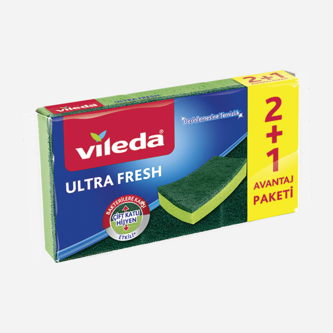    Vileda Ultra Fresh 3'lü Dikdörtgen Sünger 