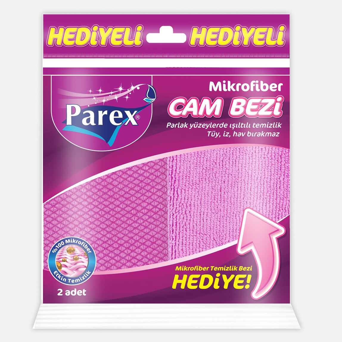    Parex Mikrofiber Cam Bezi Temizlik Bezi Hediyeli  