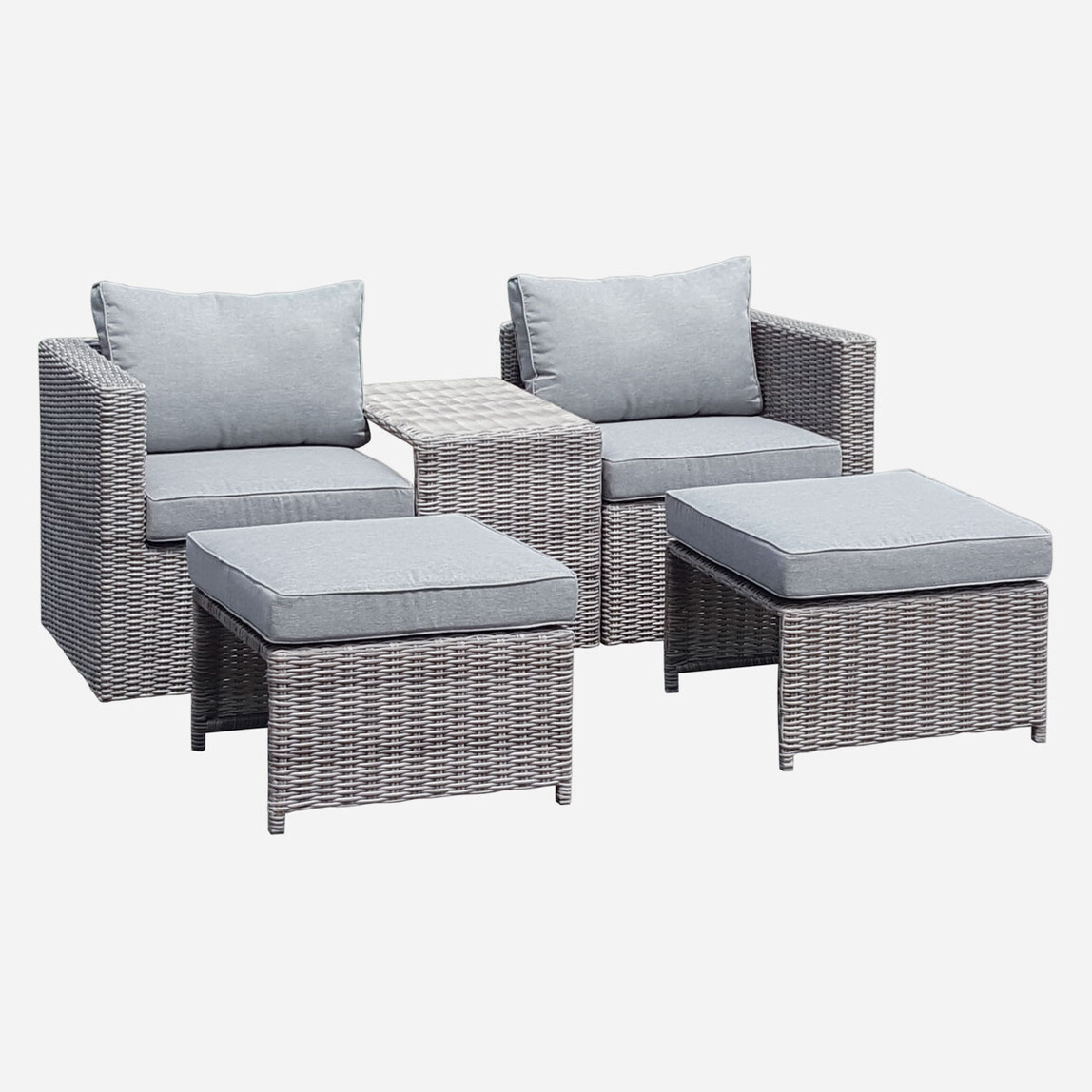    Sunfun Side Rattan Oturma Grubu Gri  
