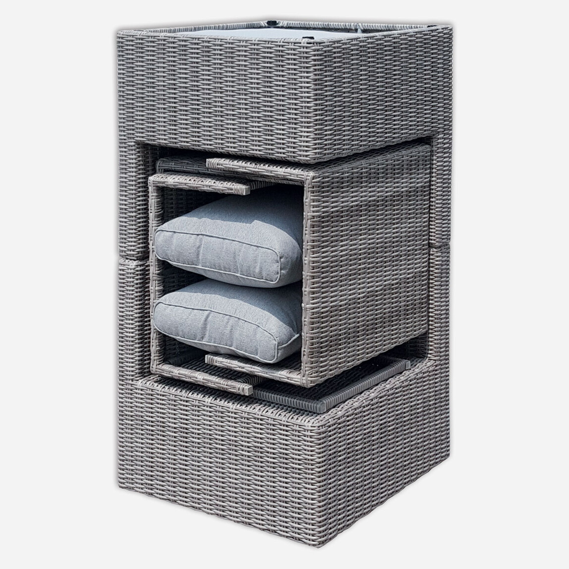    Sunfun Side Rattan Oturma Grubu Gri  