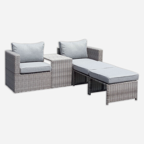 Sunfun Side Rattan Oturma Grubu Gri 