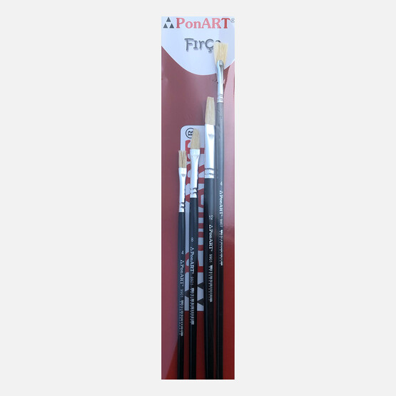 PonArt Oil 4'lü Yağlı Boya Fırça Set 