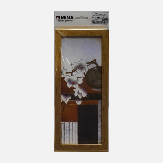 Mina Art Çerçeveli Linen Baskı Tablo 10x25 cm