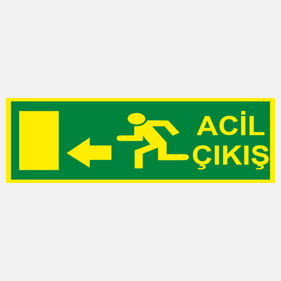 Ekstrafix Yf061 12X25 Fosforlu Acil Çıkış 