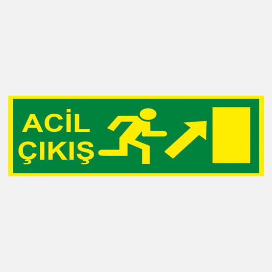 Ekstrafix Yf064 12X25 Fosforlu Acil Çıkış 