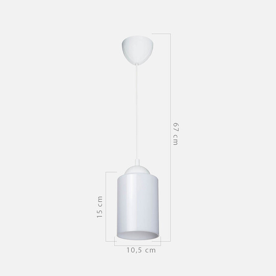 Asz Optik Yuvarlak Tekli Modern Sarkıt Beyaz 