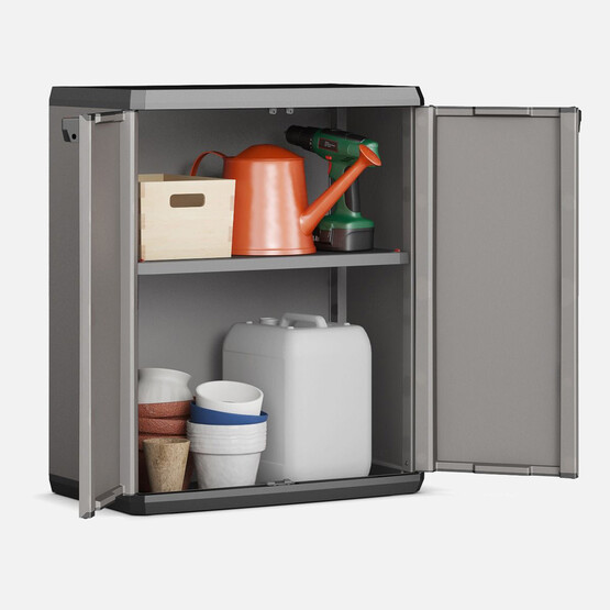 Keter Piu Kısa Tek Raflı Plastik Dolap 68x39x83 cm  Antrasit 