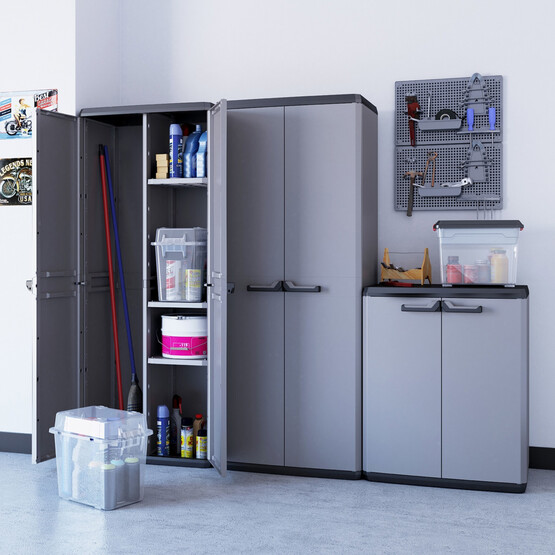 Keter Piu Kısa Tek Raflı Plastik Dolap 68x39x83 cm  Antrasit 