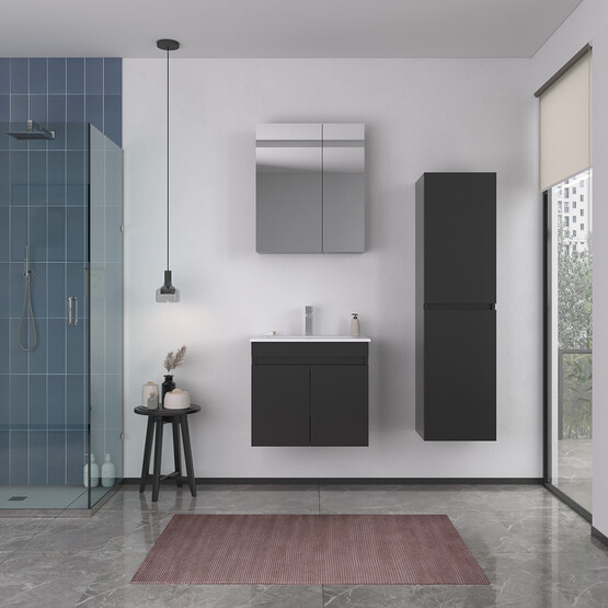 Bonitobagno Capri 60 cm Banyo Dolabı Alt Modül Siyah