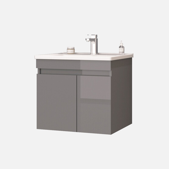 Bonitobagno Capri 60 cm Banyo Dolabı Alt Modül Antrasit