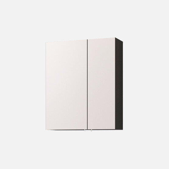 Bonitobagno Capri Aynalı 56 cm Banyo Dolabı Üst Modül Siyah