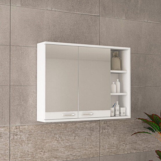 Movemo 100171 Aynalı 85 cm Banyo Dolabı Üst Modül Beyaz