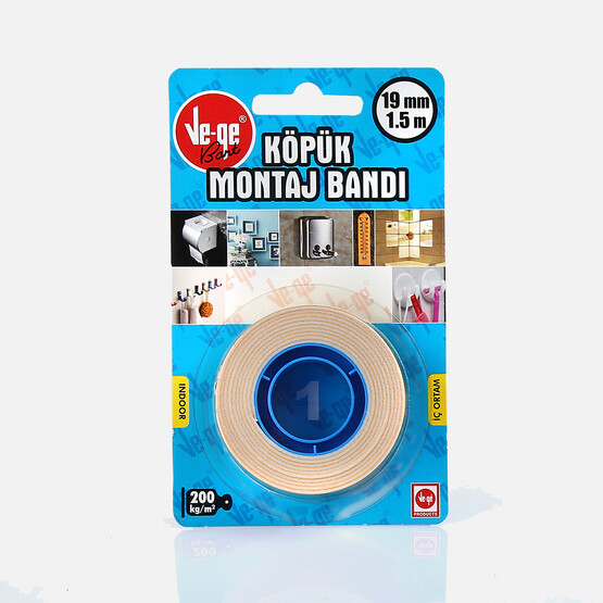 Vege 19mmx1,5m Montaj Bandı Vege İç Mekan