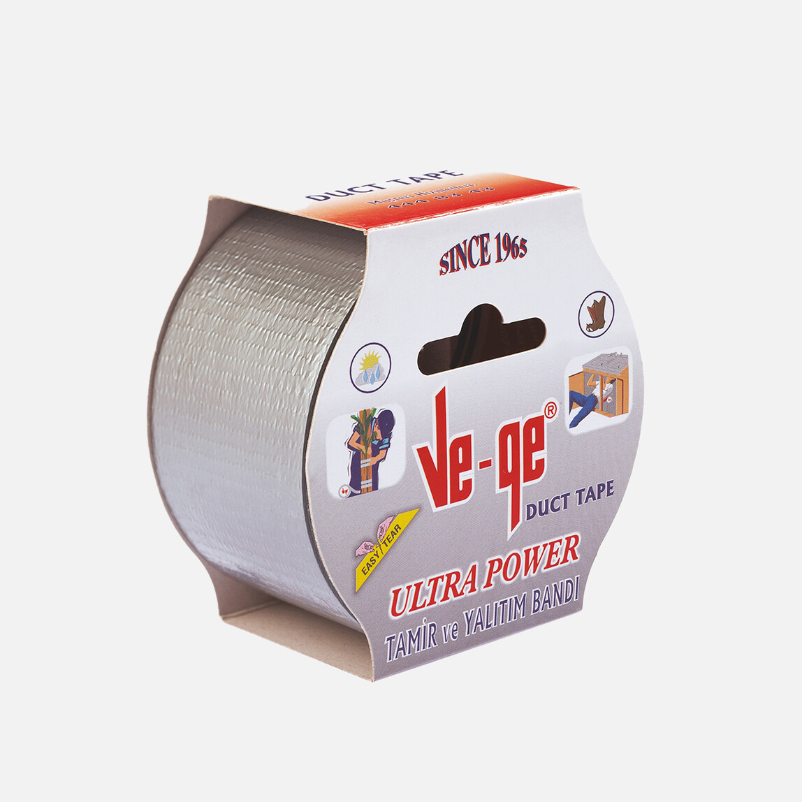    Vege Duck Tape Tamir Bandı Gri 50 mm x 10 m 