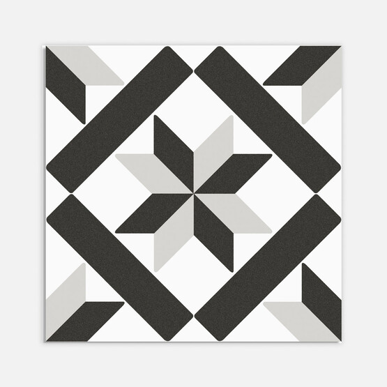 Ege Seramik Beta Siyah Beyaz 20x20cm     