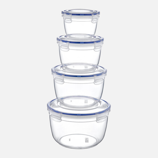 Dünya Plastik 4'lü Yuvarlak Saklama Kabı Set 
