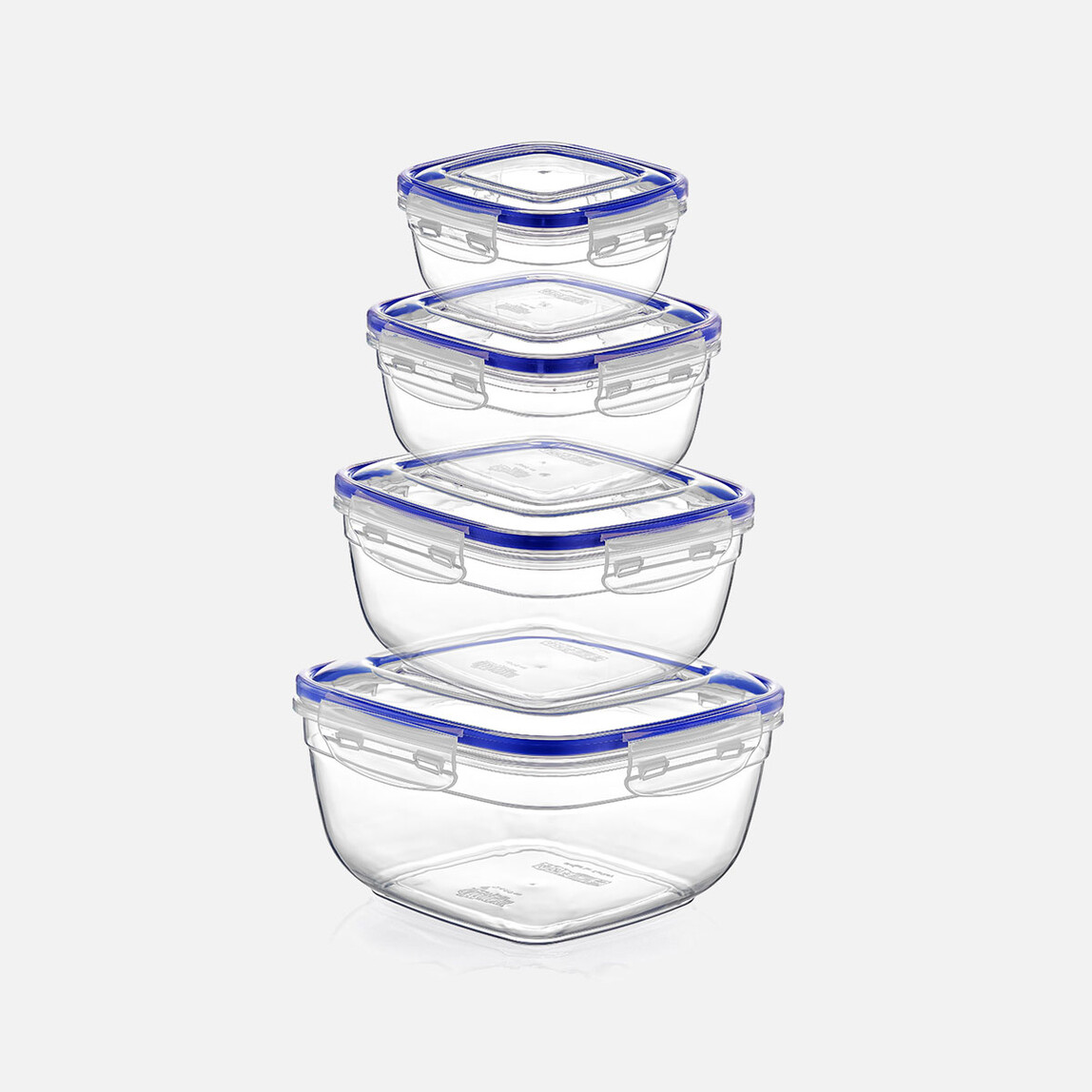    Dünya Plastik 4'lü Kare Gıda Saklama Seti  