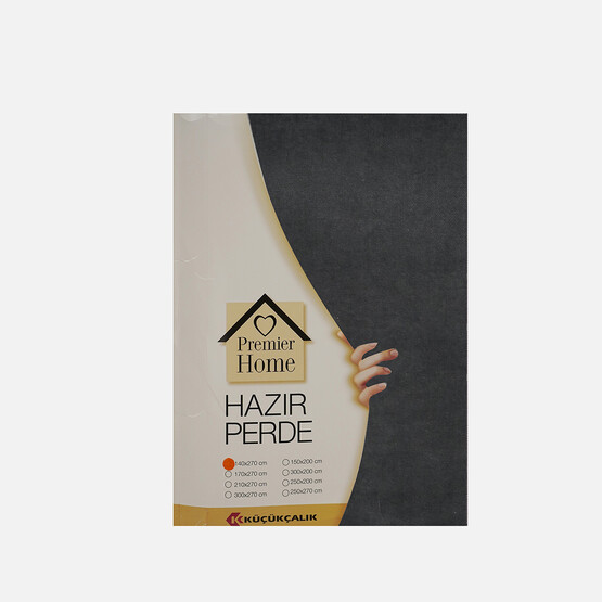 Premier Home Sedef Süet Fon Perde Siyah 