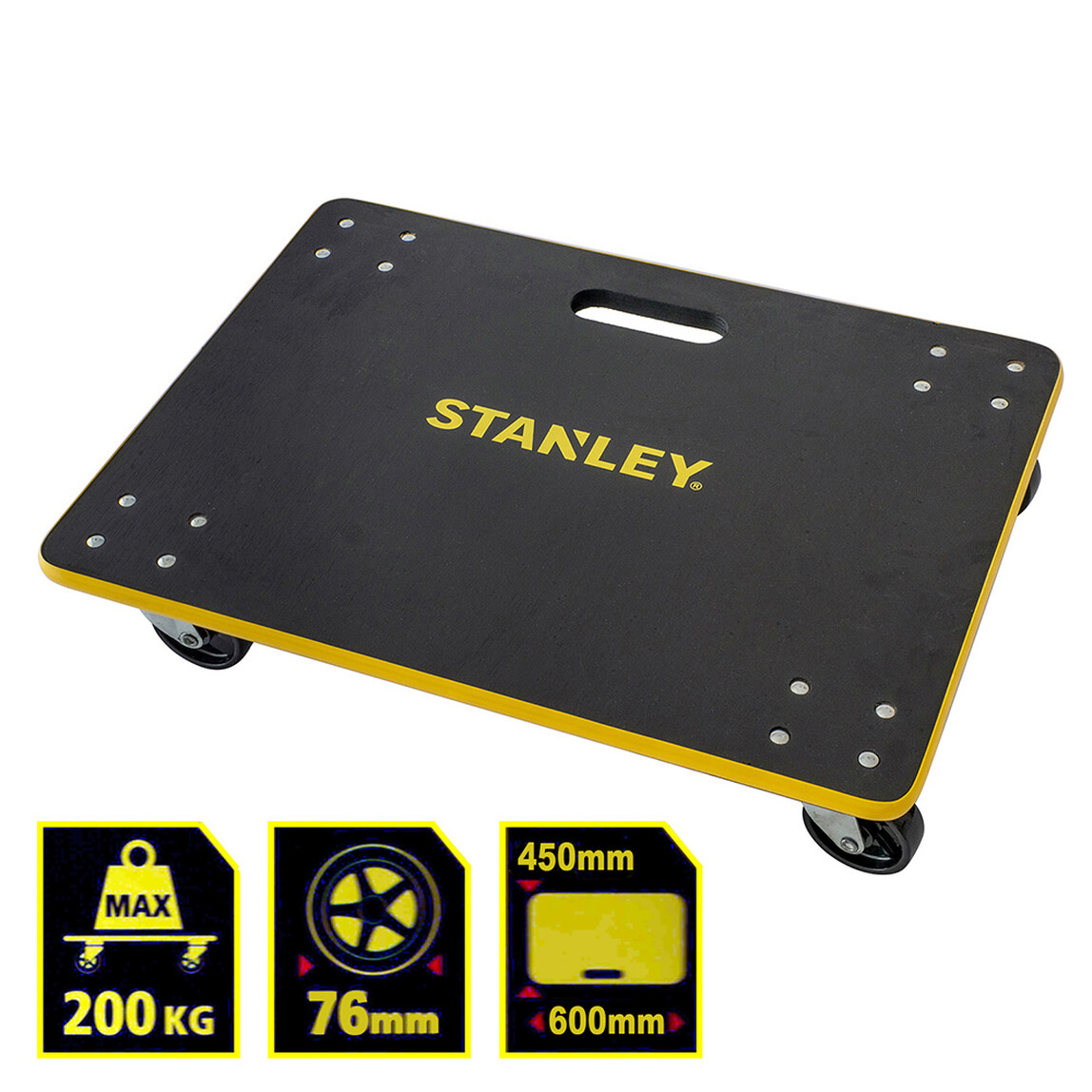    Stanley MS573 200 kg Dört Tekerli Yük ve Paket Taşıma Arabası 60 x 45 cm  