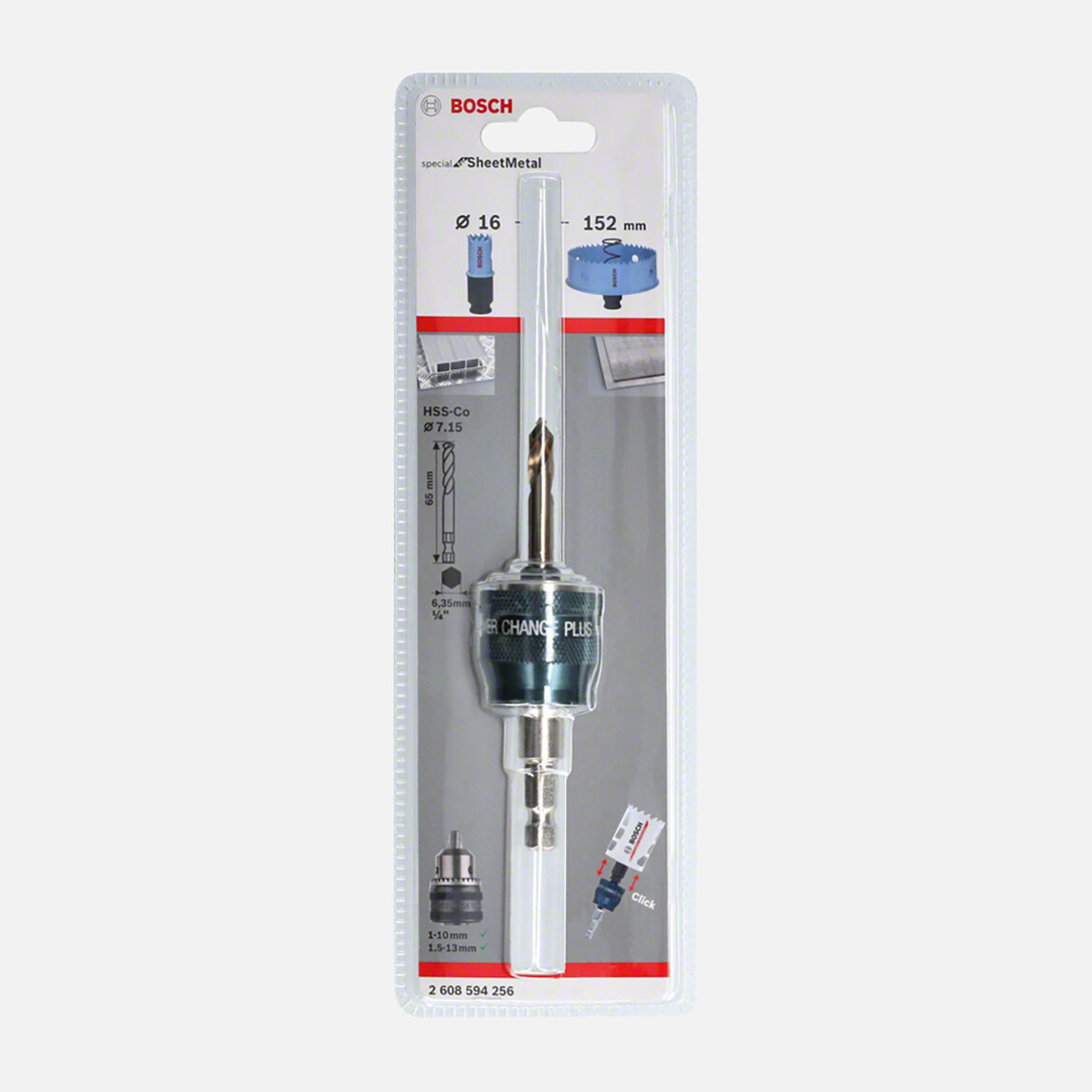    Bosch PC-Plus SM Adaptör HSS-Co 65 mm (Çapı:8.7 mm)  