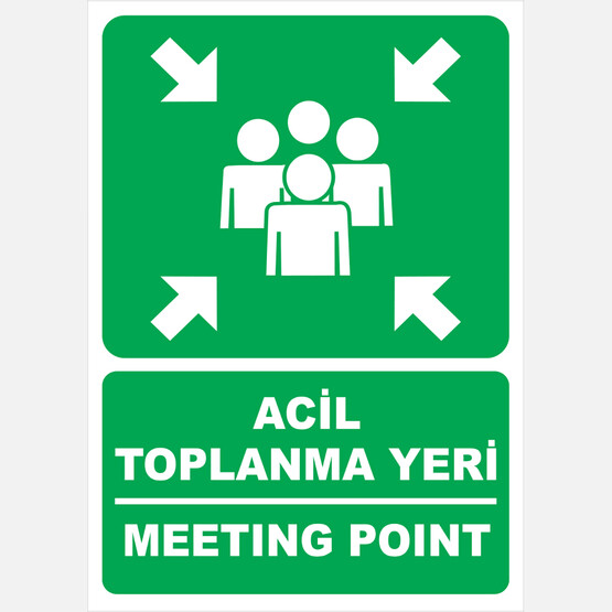 Ekstrafix 25X35 Acil Toplanma Yeri Sticker Pvc Fosforlu  