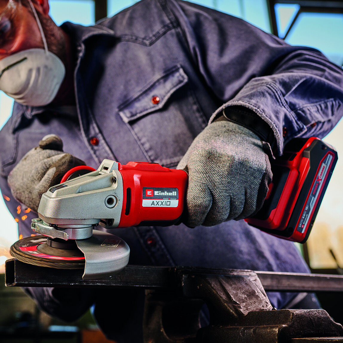    Einhell Axxio 18/115 mm Kömürsüz Avuç Taşlama Makinesi -Solo (Akü ve Şarj Cihazı Dahil Değildir.) 
