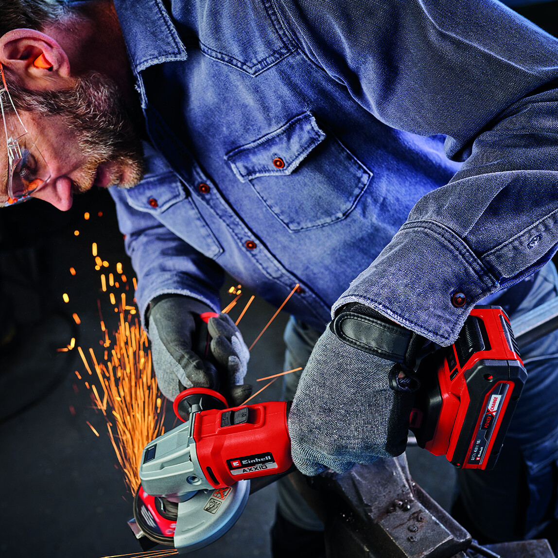    Einhell Axxio 18/115 mm Kömürsüz Avuç Taşlama Makinesi -Solo (Akü ve Şarj Cihazı Dahil Değildir.) 