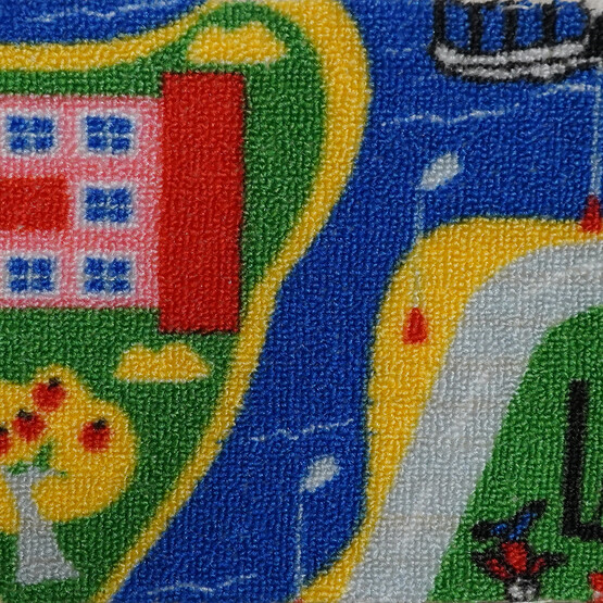 Güven Collection 6 mm 200 cm Oyun Parkı Baskılı Duvardan Duvara Çocuk Odası Halısı Çok Renkli