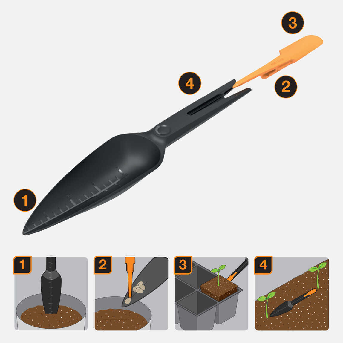    Fiskars Solid Tohum Dikme Küreği  