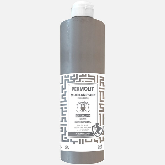 Permolit 0,5 L Multi Surface Akrilik Boya Metalik Gümüş  