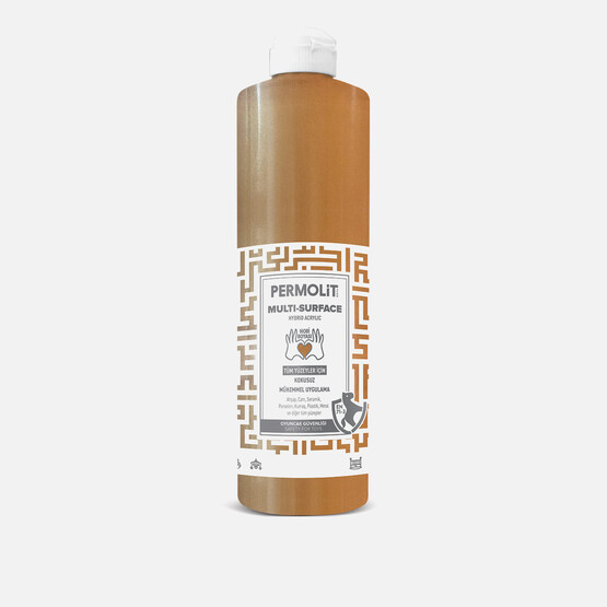 Permolit 0,5 lt Akrilik Boya Metalik Altın Sedef Multi Surface Permolit