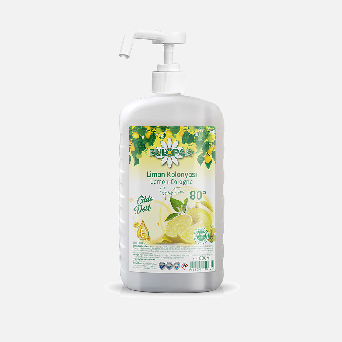    Rulopak Sprey Kolonya 1000 ml   