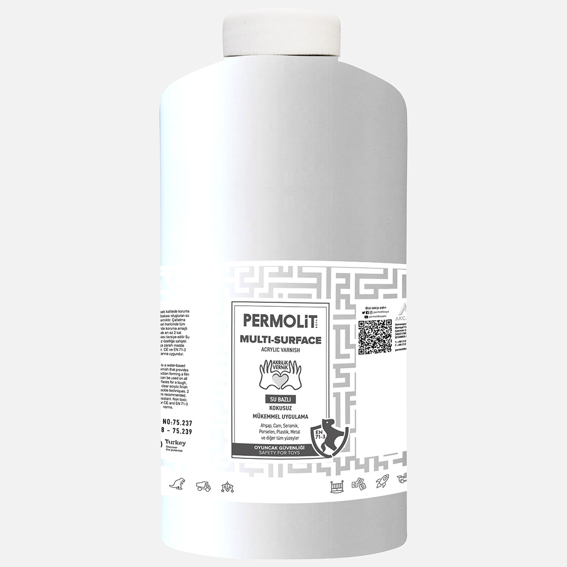    Permolit 2 L Multi Surface Akrilik Vernik Yarı Mat  