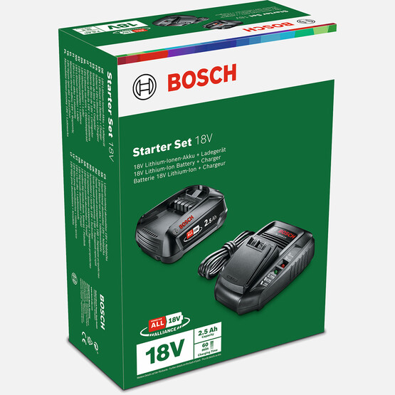 Bosch 18V Akü Başlangıç Seti (2.5Ah, Tek Akü + AL1830) 