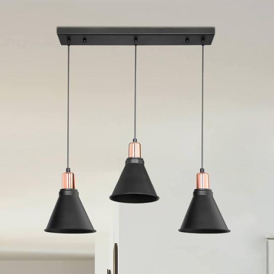 Modelsa Porto Modern 3'lü Metal Sarkıt Avize 