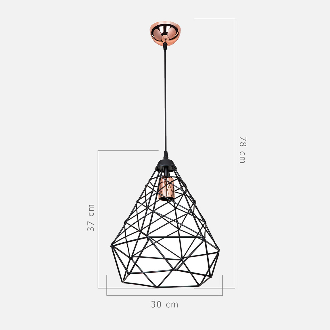    Eyfel Metal Tekli Geometrik Sarkıt 