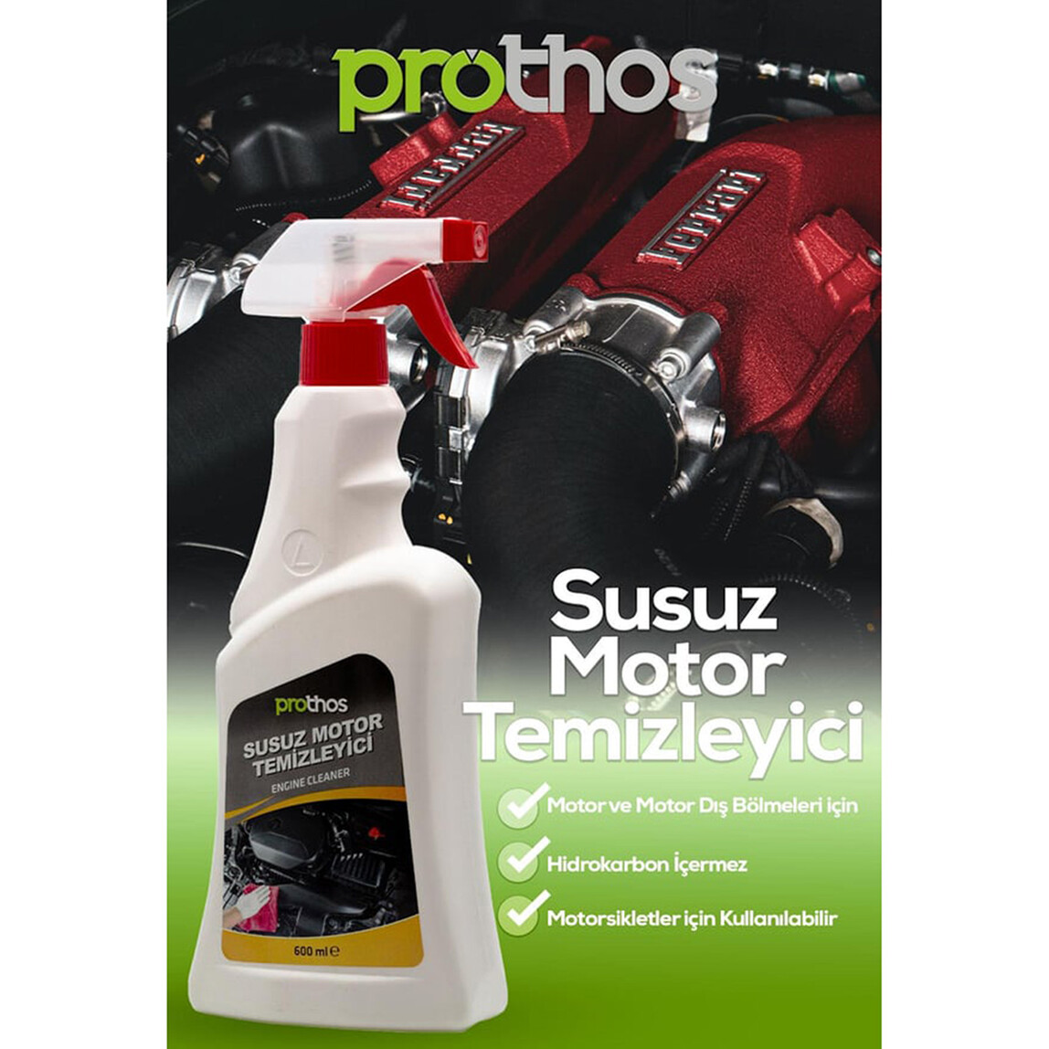    Prothos Susuz Motor Temizleme Spreyi 600 ml  