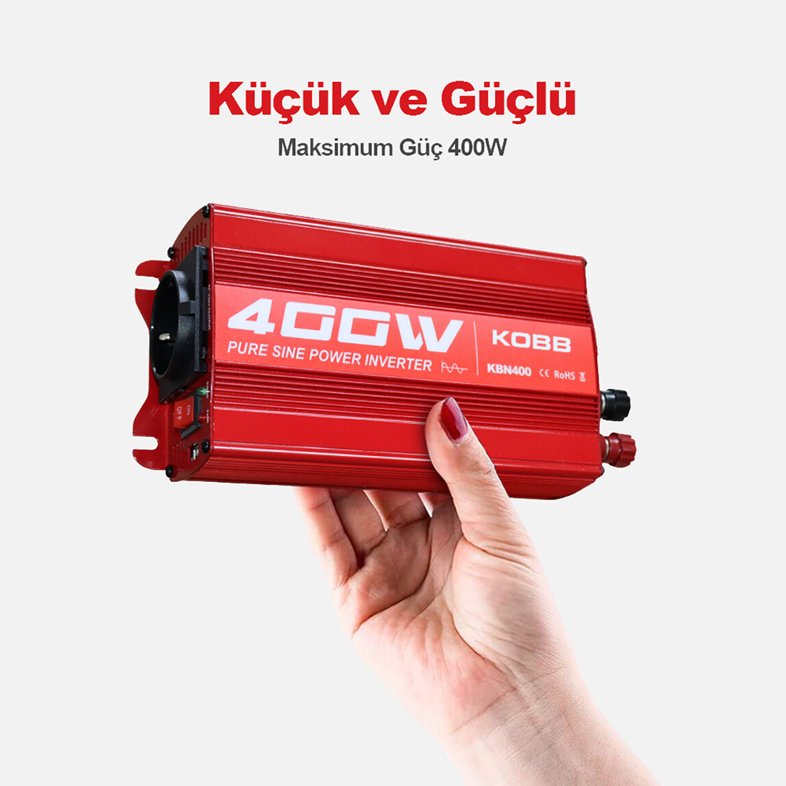    Kobb KBN400 12V/220V 400Watt Tam Sinüs Dönüştürücü İnvertör  