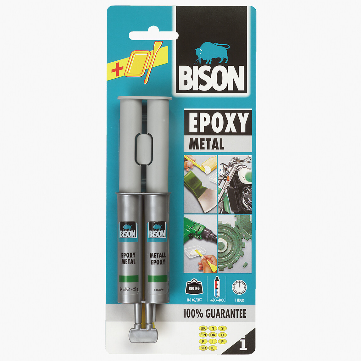    Bison Epoxy Metal 24 ml Çift Şırınga    