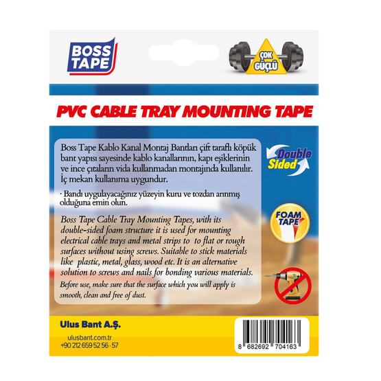 Boss Tape Kablo Kanal Bandı 10mm x 10 mt