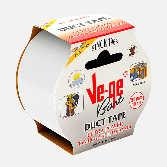 Vege Duck Tape Tamir Bandı Beyaz 50 mm x 10 m